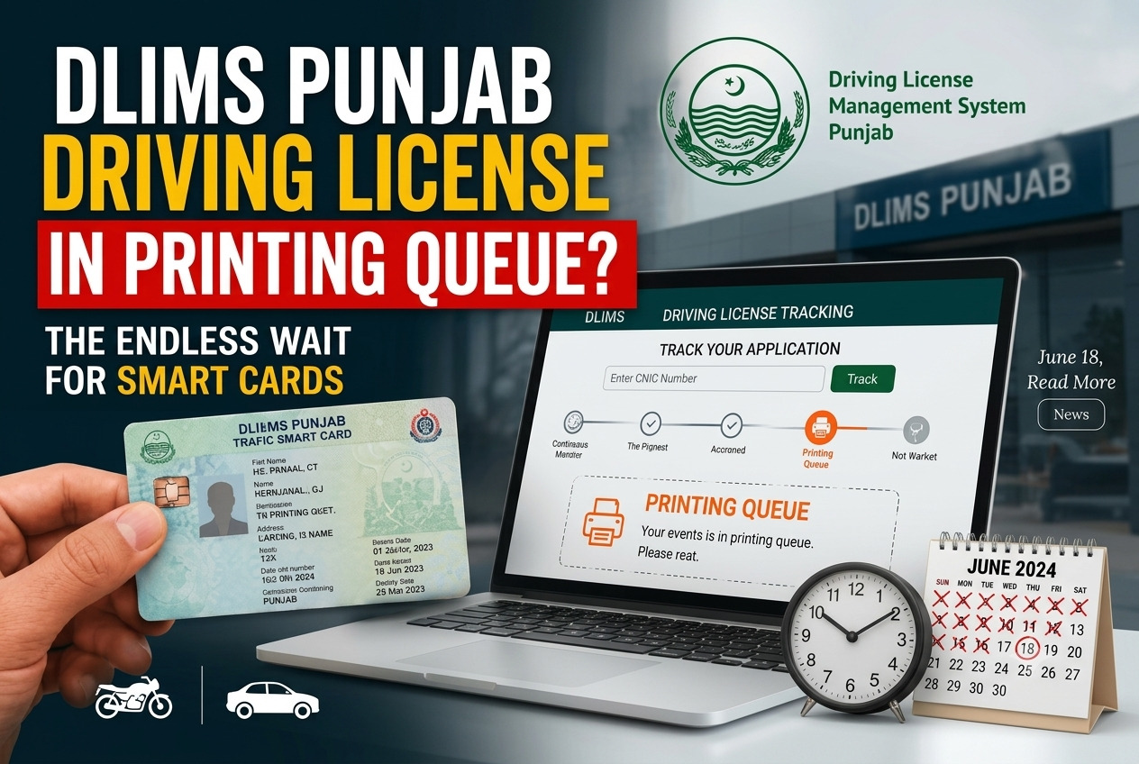 DLIMS Punjab Driving License in Printing Queue?