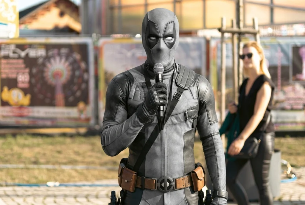 Deadpool in gray suit