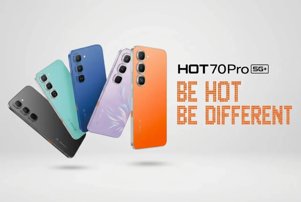 Infinix hot 70 pro 5G+ phone images