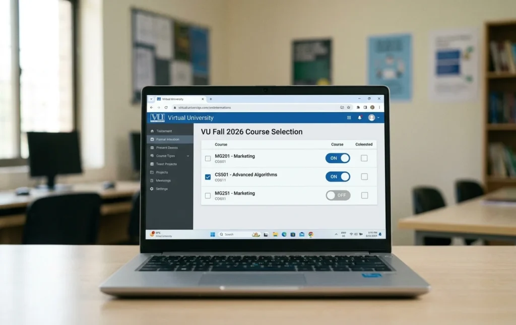 Vu fall 2026 course selection Dashboard
