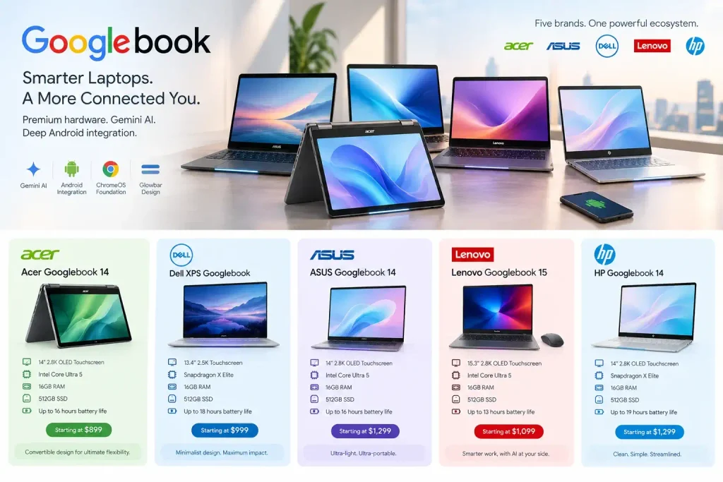 Googlebook laptops