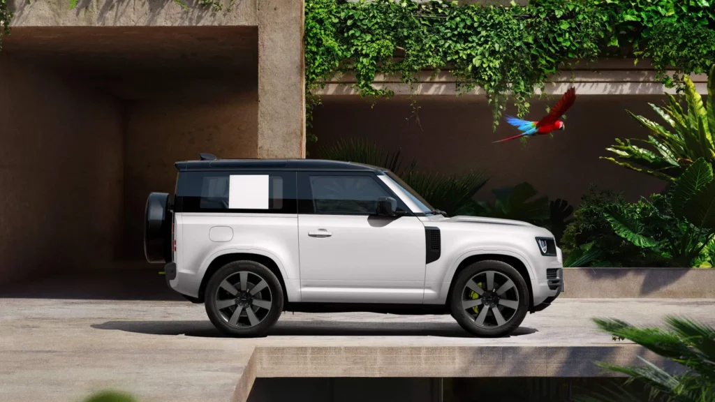 Land Rover Defender 90 in White Color